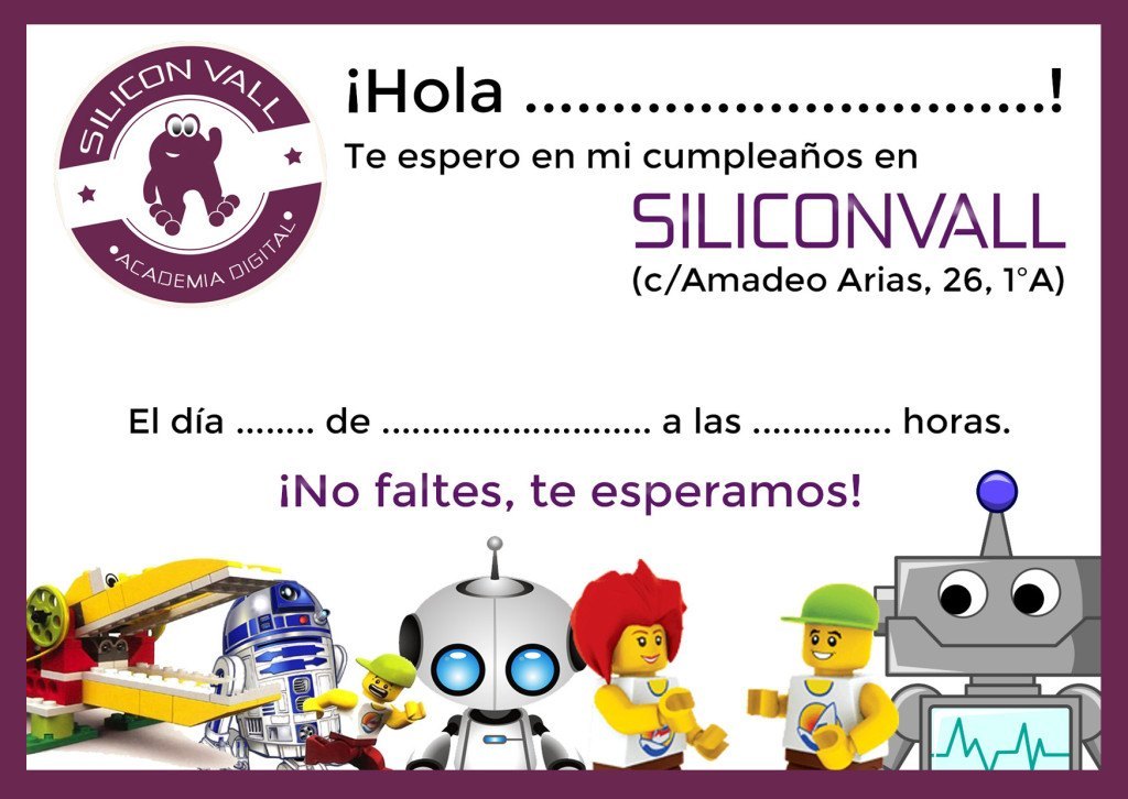 invitacion cumpleaños tecnologico