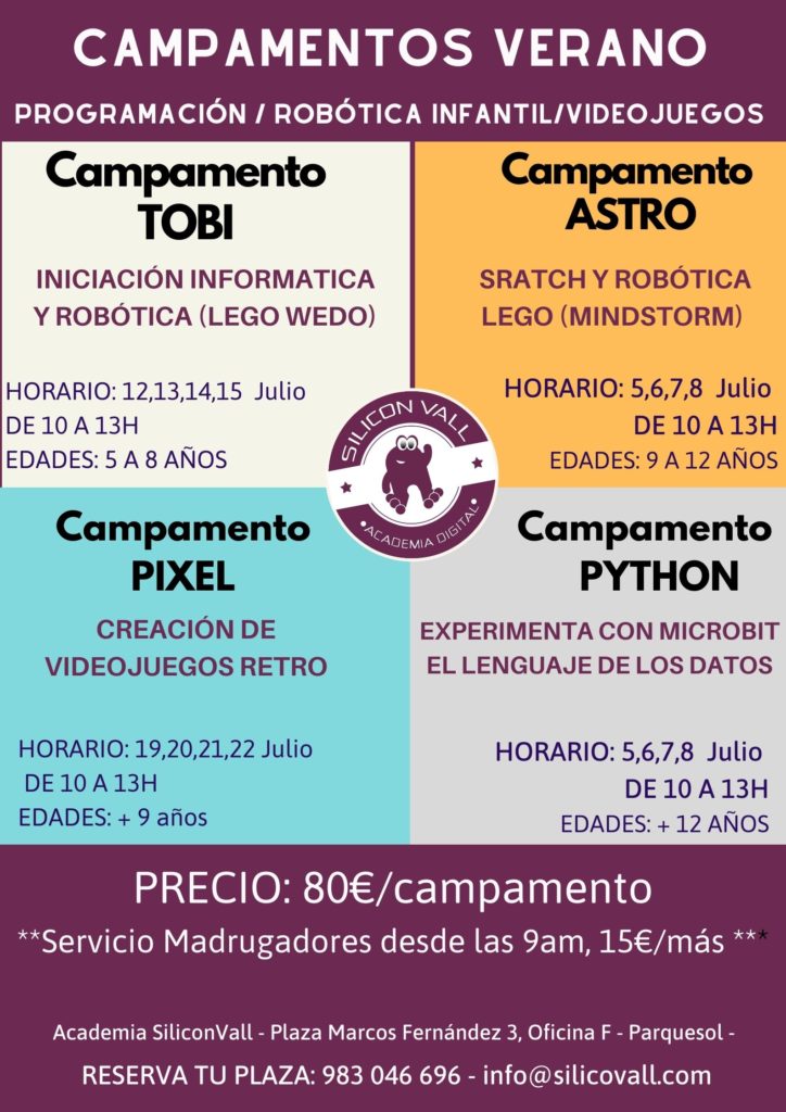 campamentos siliconvall  robotica valladolid verano 2022