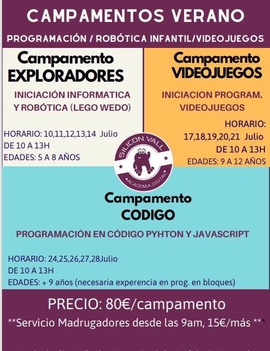 campamentos robotica valladolid 2023 verano